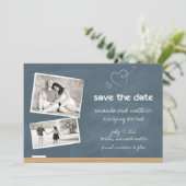 Chalkboard写真で日付を保存 セーブザデート (スタンド正面)