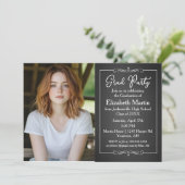Chalkboard写真の卒業招待状 招待状 (スタンド正面)