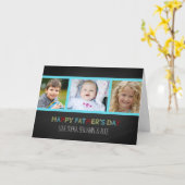 Chalkboard写真ハッピー・ファーザー・デイ・カード カード (黄色い花)