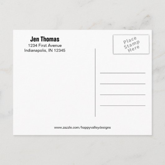 Chalkboard写真卒業パーティーのお知らせ インビテーションポストカード (裏面)