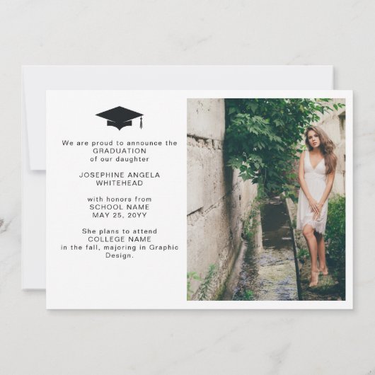 Chalkboard写真卒業発表2023 案内状 (裏面)