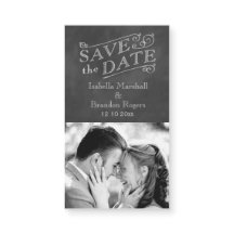 Chalkboard写真Save the Date Magnet