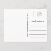 Chalkboard大学院スクリプト日付の写真を保存 案内ポストカード (裏面)