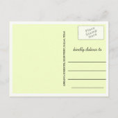 Chalkboard大学院スクリプト日付の写真を保存 案内ポストカード (裏面)