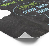 Chalkboard宇宙船パーソナライズされた1年ポスター ポスター (角)