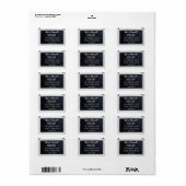 Chalkboard引っ越しましたアドレス通知ラベル ラベル (フルシート)