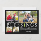 Chalkboard恵みクリスマスフォトカード シーズンカード (正面)