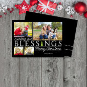 Chalkboard恵みクリスマスフォトカード シーズンカード