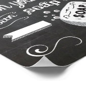 Chalkboard手を洗うポスター ポスター (角)