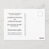 Chalkboard救新しい日付フォトコラージュ結婚ズ ポストカード (裏面)