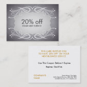 Chalkboard旋回クーポンカード伝票割引 割引カード (正面/裏面)