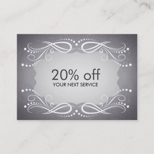 Chalkboard旋回クーポンカード伝票割引 割引カード (正面)