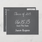 Chalkboard日付ポストカードの保存 案内ポストカード (正面/裏面)