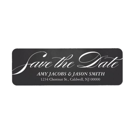 Chalkboard日付保存差出人住所ラベル ラベル (正面)