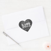 Chalkboard日付保存結婚式用シール ハートシール (封筒)