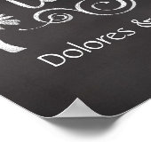 Chalkboard私たちのビーチ結婚式サインのポスター ポスター (角)