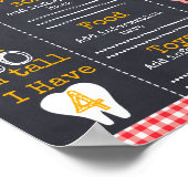 Chalkboard納屋周囲の庭マイルストーン1st誕生日ポスター ポスター (角)