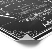Chalkboard結婚のボトルプリント ポスター (角)