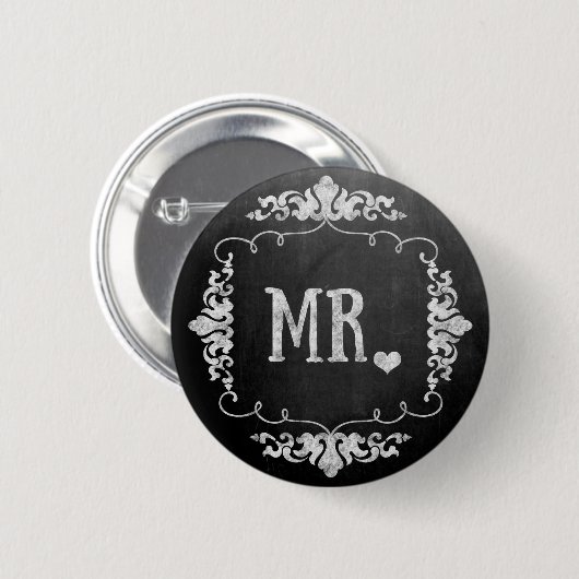 Chalkboard結婚の「Mr.」 缶バッジ (正面&裏面)