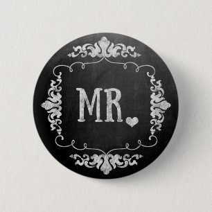 Chalkboard結婚の「Mr.」 缶バッジ