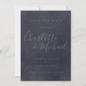 Chalkboard署名結婚式Save the Date Card セーブザデート (正面)