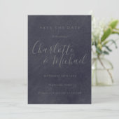 Chalkboard署名結婚式Save the Date Card セーブザデート (スタンド正面)