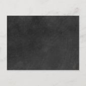 Chalkboard署名結婚式Save the Date Card 案内ポストカード (裏面)