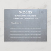 Chalkboard金ゴールドバー（ユダヤ教の）バル・ミツバー写真Save the Date 案内ポストカード (裏面)