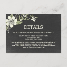 Chalkboard開花結婚のエンクロージャカード エンクロージャーカード