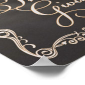 Chalkboard - &の感謝していハート与え。 ポスター (角)