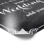 Chalkboard -カスタマイズお客様の結婚サイン –  フォトプリント            (角)