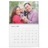 Chalkboard & フェイク金ゴールドグリッターフォトコラージュ カレンダー (1月 2026)