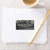 chalkboard "我々は移動した"クリスマスラベル ラベル (インサイチュ)