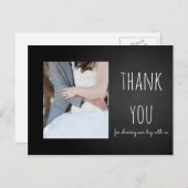 Chalkboard 結婚's Thank You Photo ポストカード (正面/裏面)