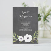 Chalkboard 色彩の鮮やか Anemones – 情報カード エンクロージャーカード (スタンド正面)