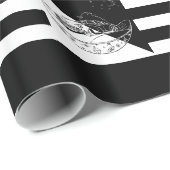 Chalkboard – 車と木/黒/白 ラッピングペーパー (ロールコーナー)