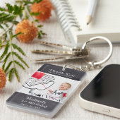 Chalkboard 1st Birthday Boy写真名 キーホルダー (正面右)