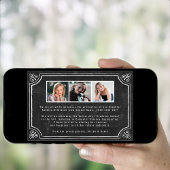 Chalkboard 4フォトシンプル卒業式BBQパーティー 招待状