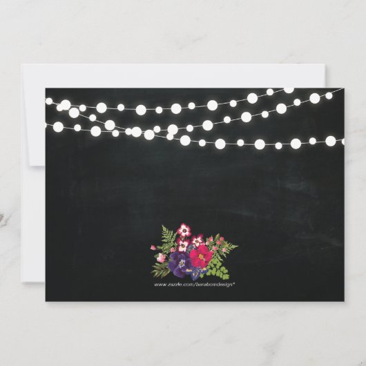 Chalkboard 50thサプライズ誕生日パーティーへの招待 招待状 (裏面)