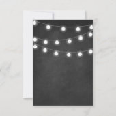 Chalkboard and Lightsウェディング素朴RSVPカード 出欠カード (裏面)
