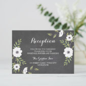 Chalkboard Anemones色彩の鮮やか -披露宴カード エンクロージャーカード (スタンド正面)