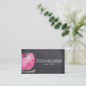 Chalkboard Appleカスタマイズ可能なオンラインチュートリアル先生 名刺 (スタンド正面)