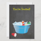 Chalkboard BBQパーティードリンク招待状 招待状 (裏面)