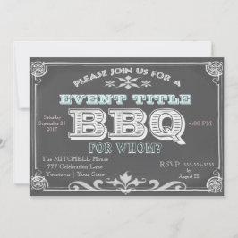 Chalkboard BBQ招待状 招待状