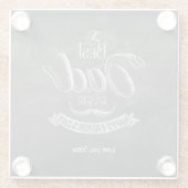 Chalkboard Best Dad Ever Father's Day Personalized ガラスコースター (裏面)
