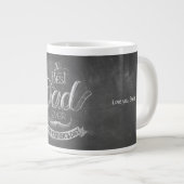 Chalkboard Best Dad Ever Father's Day Personalized ジャンボコーヒーマグカップ (正面右)