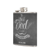 Chalkboard Best Dad Ever Father's Day Personalized フラスク (左)