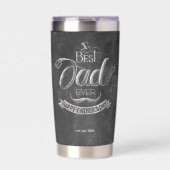Chalkboard Best Dad Ever Father's Day Personalized 保温保冷タンブラー (正面)