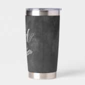 Chalkboard Best Dad Ever Father's Day Personalized 保温保冷タンブラー (左面)