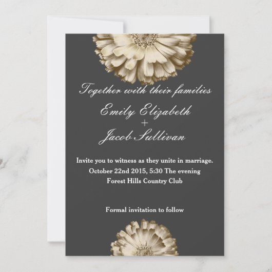 Chalkboard Blackboardデイジーインスパイア結婚の救S セーブザデート (正面)